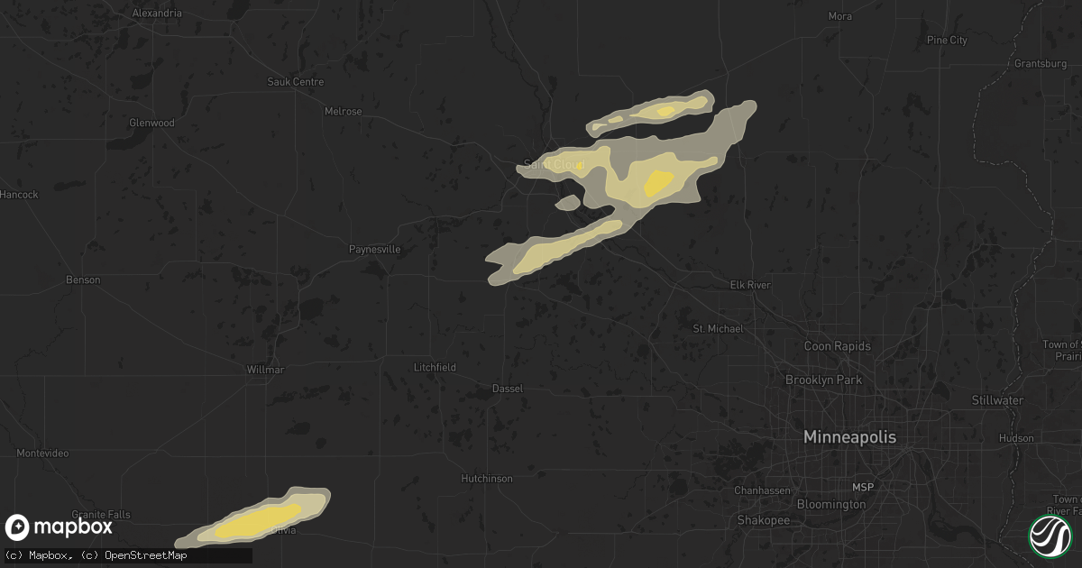 Hail map in South Haven, MN on September 21, 2024