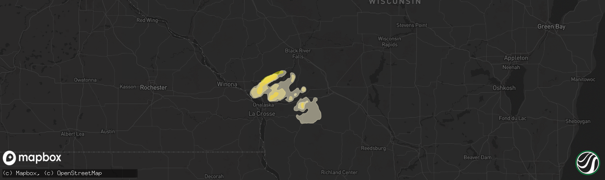 Hail map in Sparta, WI on September 21, 2024