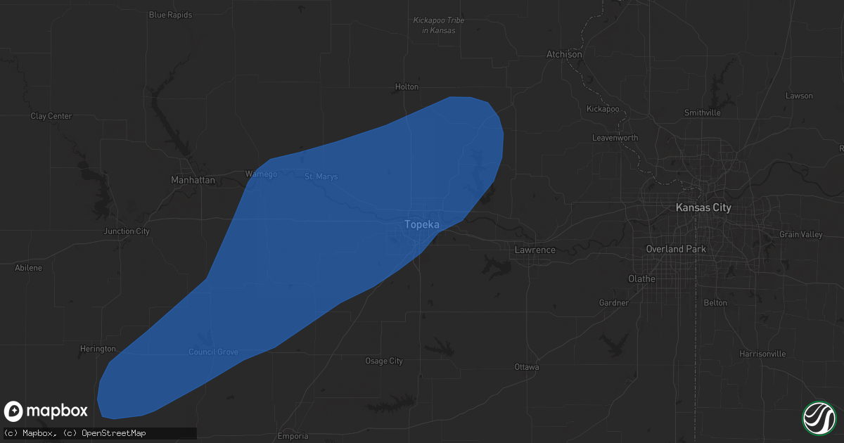 Hail map in Topeka, KS on September 21, 2024