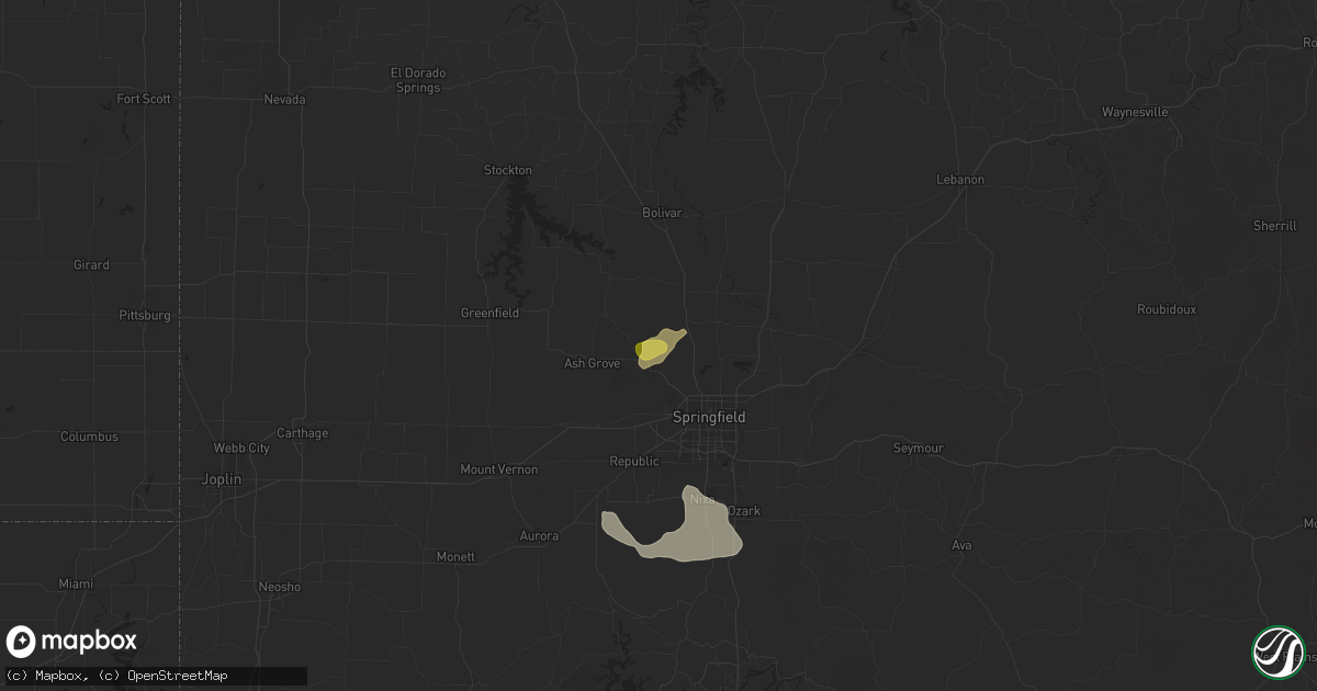 Hail map in Willard, MO on September 21, 2024