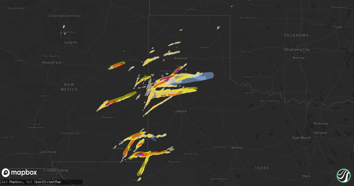 Hail map on September 21, 2024