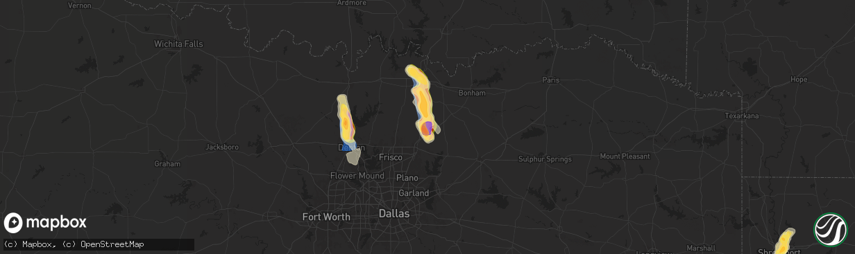 Hail map in Anna, TX on September 21, 2025