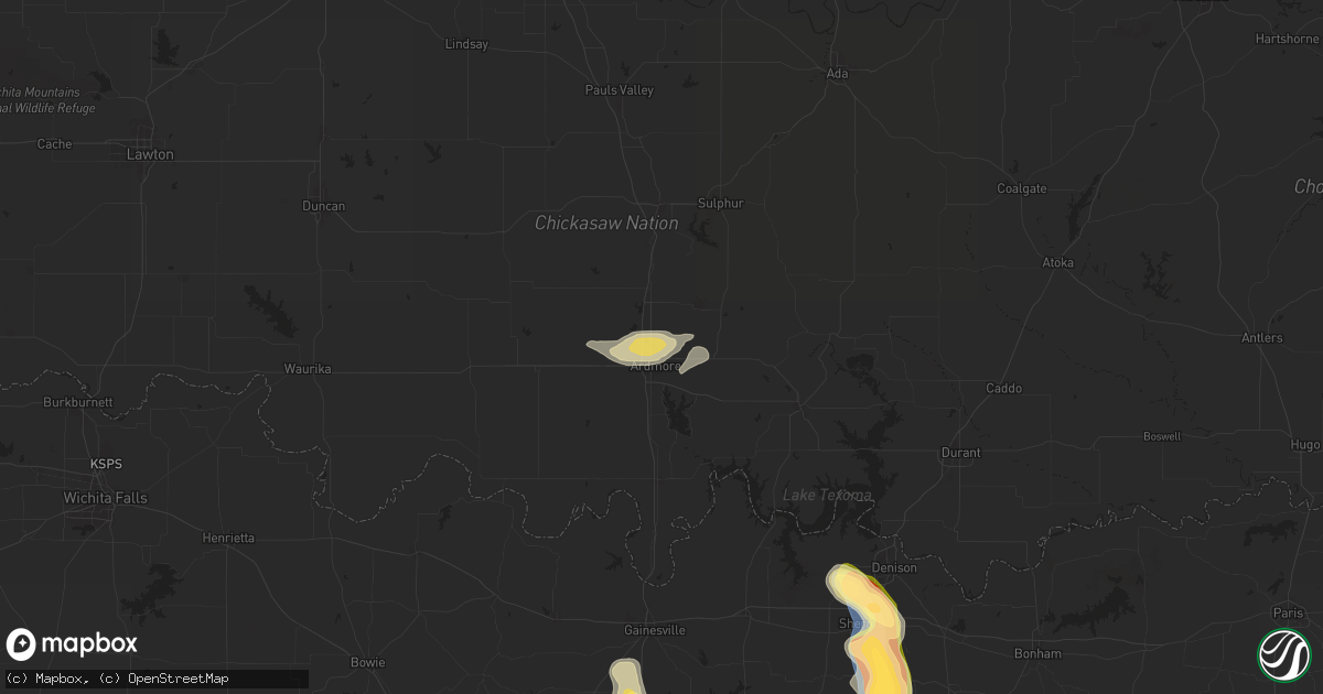 Hail map in Ardmore, OK on September 21, 2025