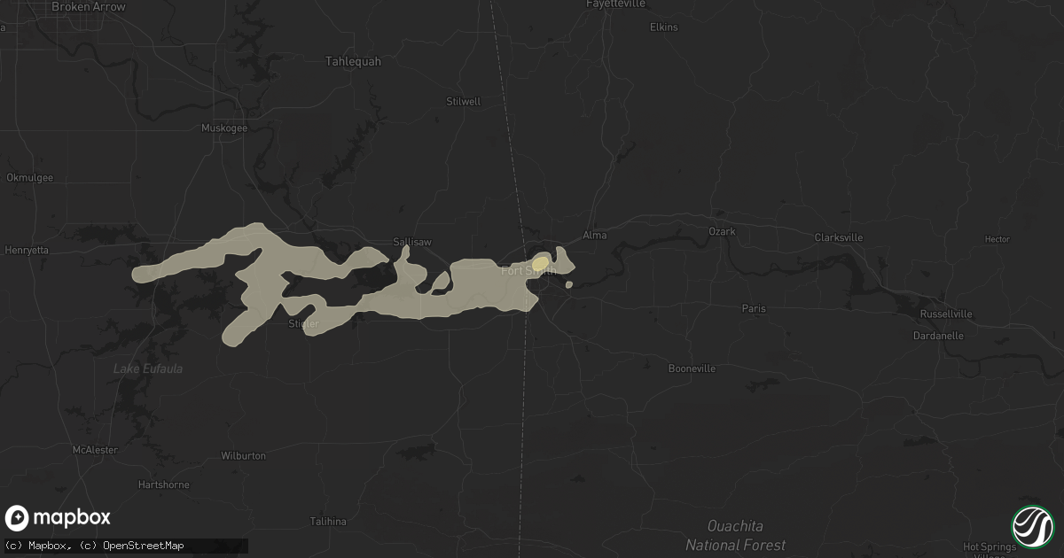 Hail map in Fort Smith, AR on September 21, 2025