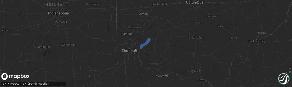 Hail map in Goshen, OH on September 21, 2025