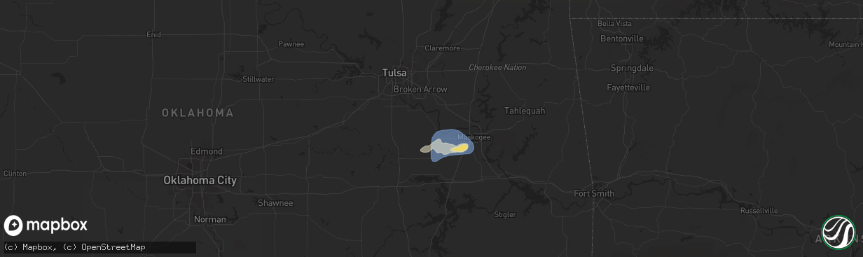 Hail map in Haskell, OK on September 21, 2025