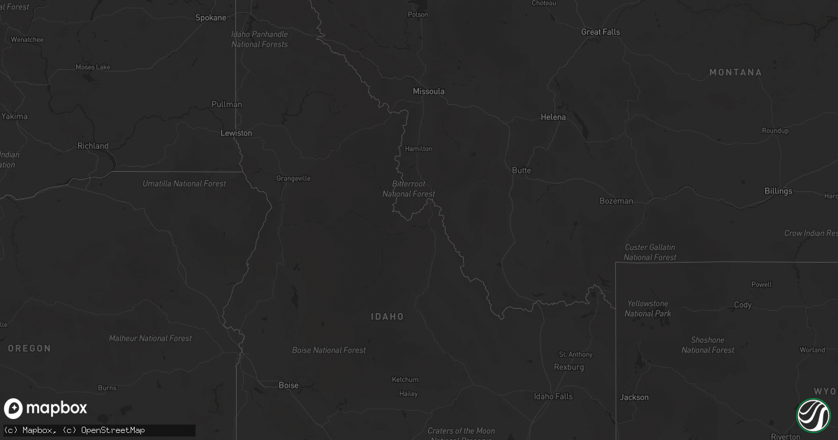 Hail map in Idaho on September 21, 2025