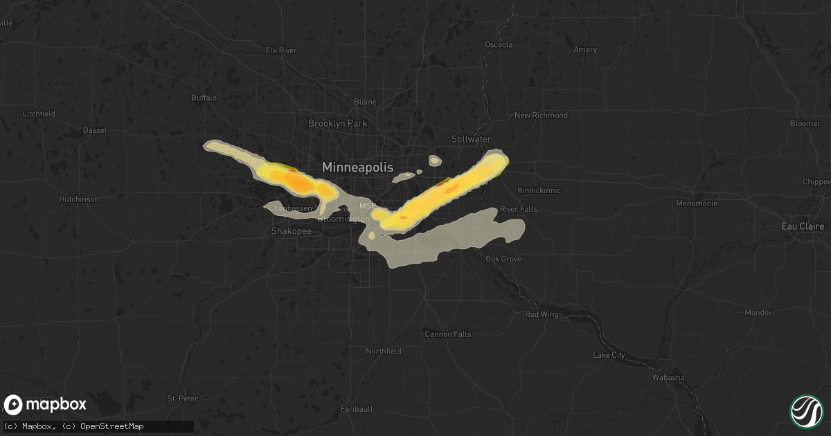 Hail map in Inver Grove Heights, MN on September 21, 2025