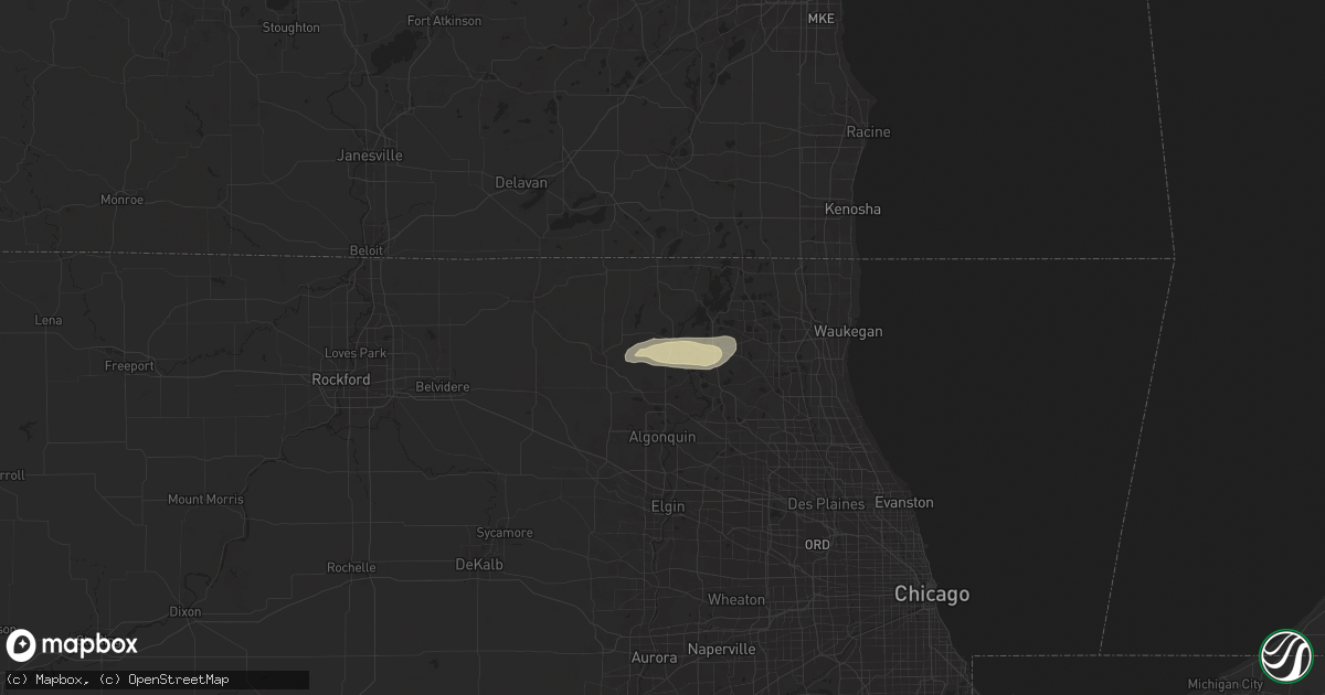 Hail map in Mchenry, IL on September 21, 2025