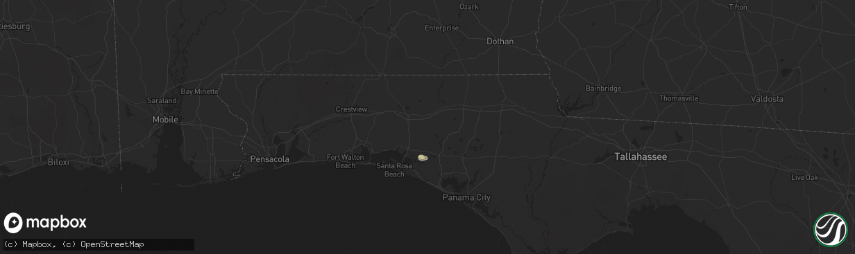 Hail map in Ponce De Leon, FL on September 21, 2025