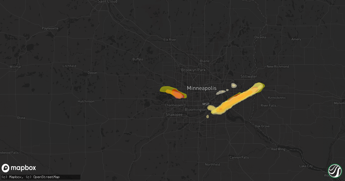 Hail map in Wayzata, MN on September 21, 2025