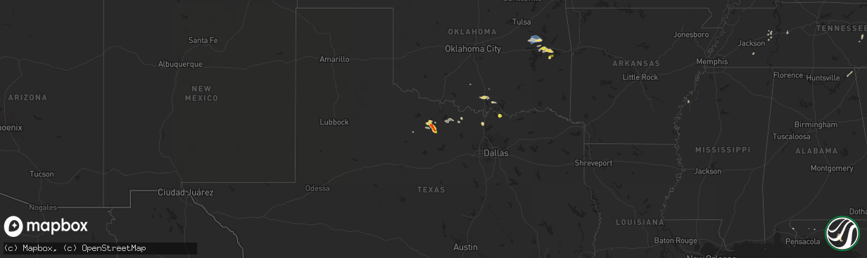 Hail map on September 21, 2025