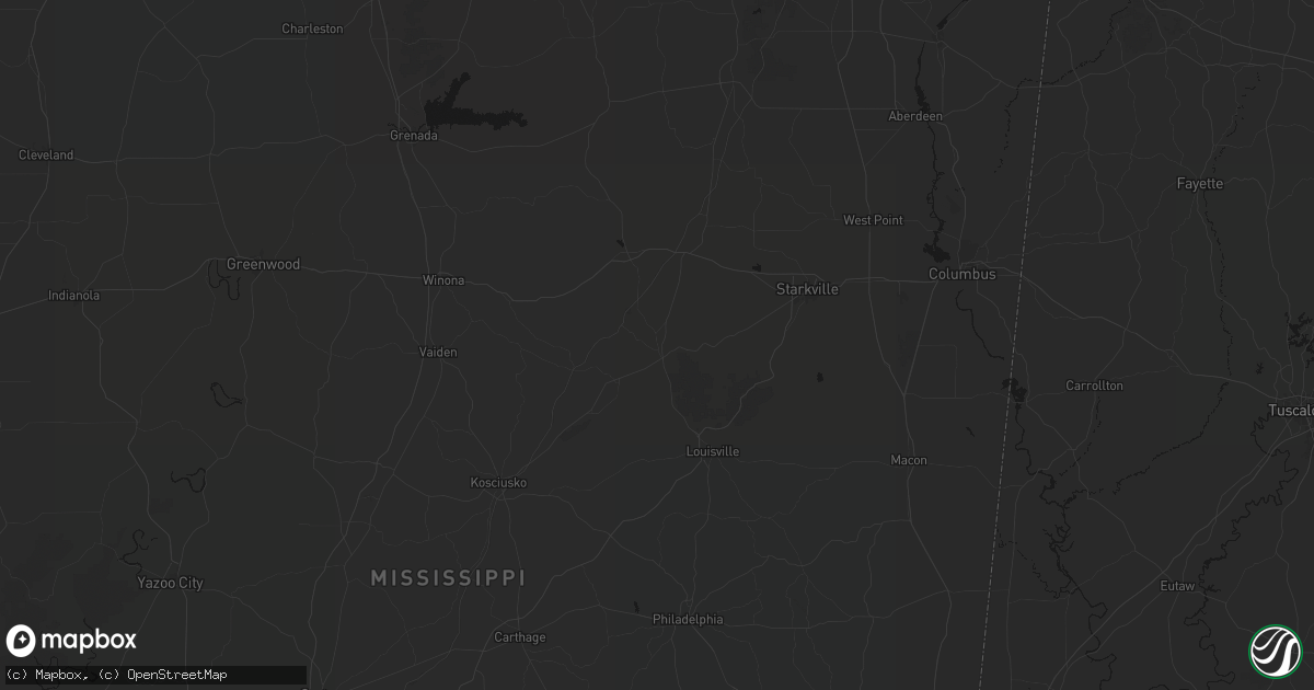 Hail map in Ackerman, MS on September 21, 2026