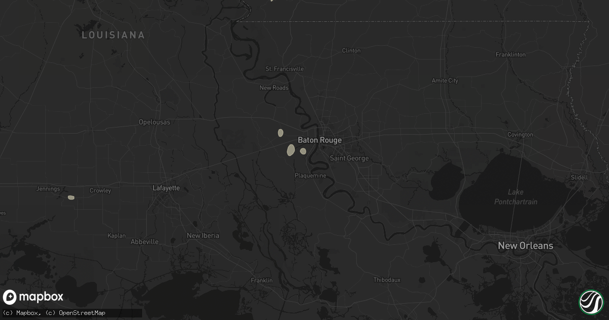 Hail map in Addis, LA on September 21, 2026