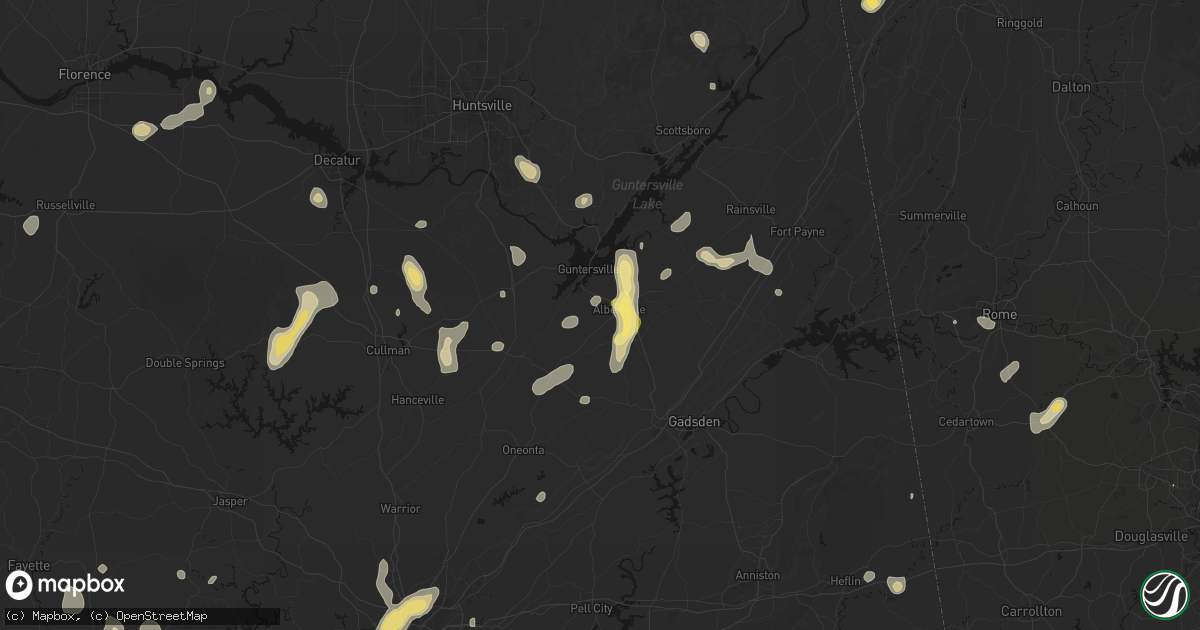 Hail map in Albertville, AL on September 21, 2026