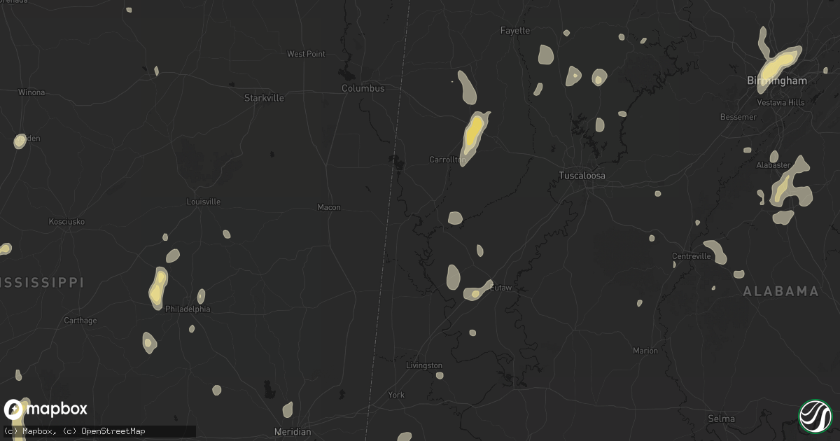 Hail map in Aliceville, AL on September 21, 2026