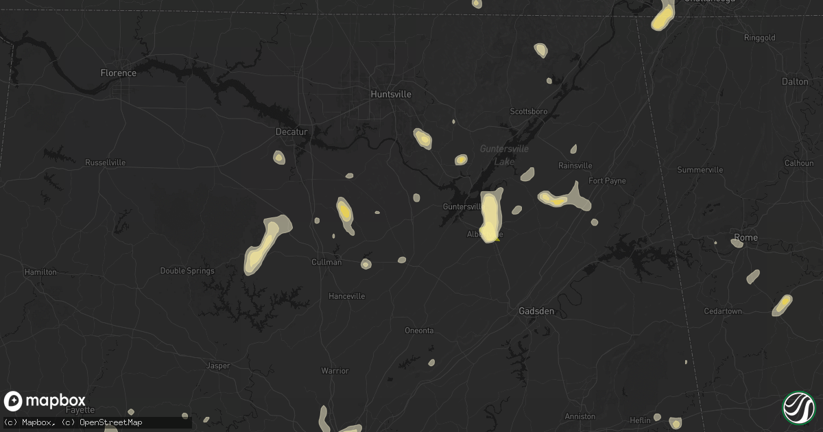 Hail map in Arab, AL on September 21, 2026