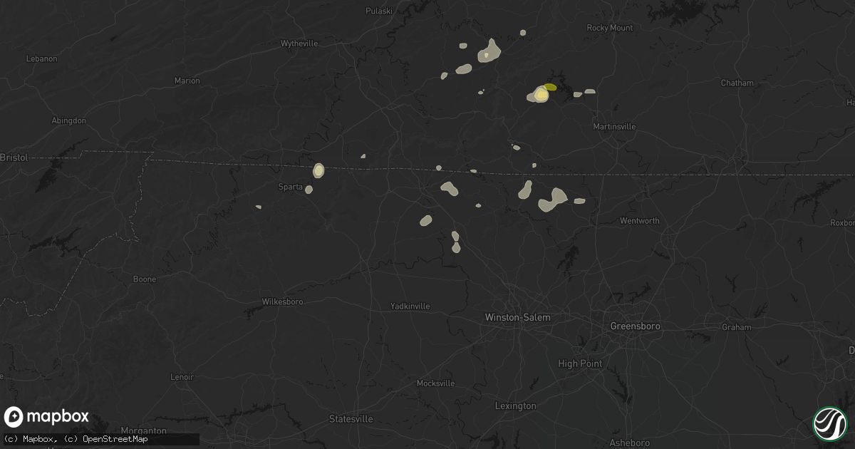Hail map in Ararat, NC on September 21, 2026