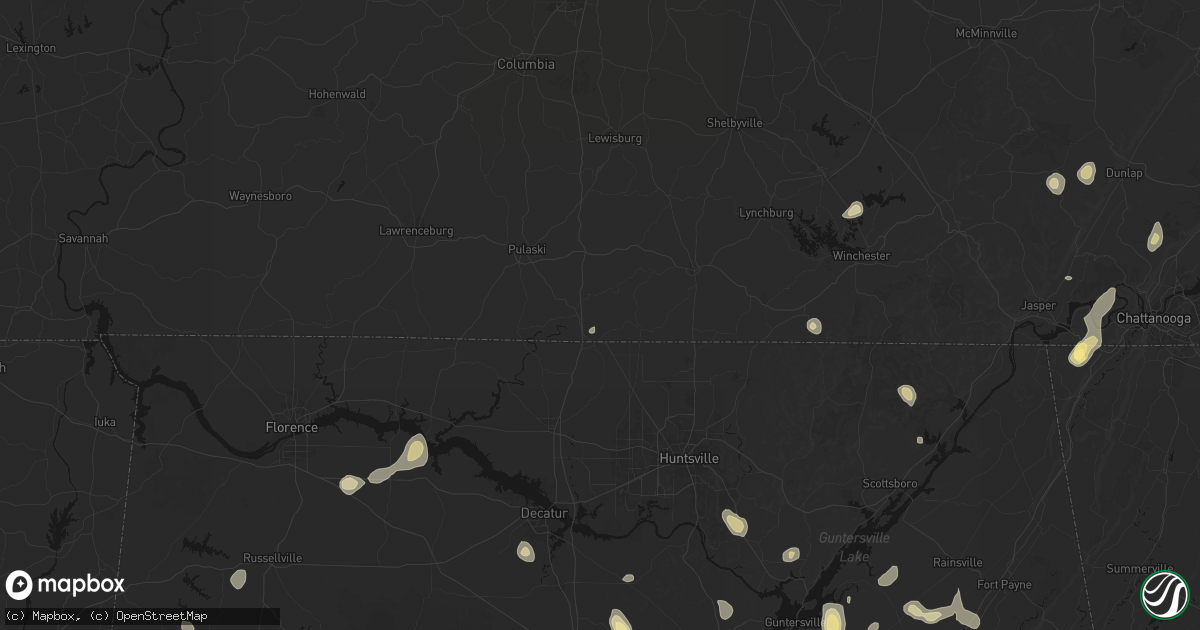 Hail map in Ardmore, TN on September 21, 2026