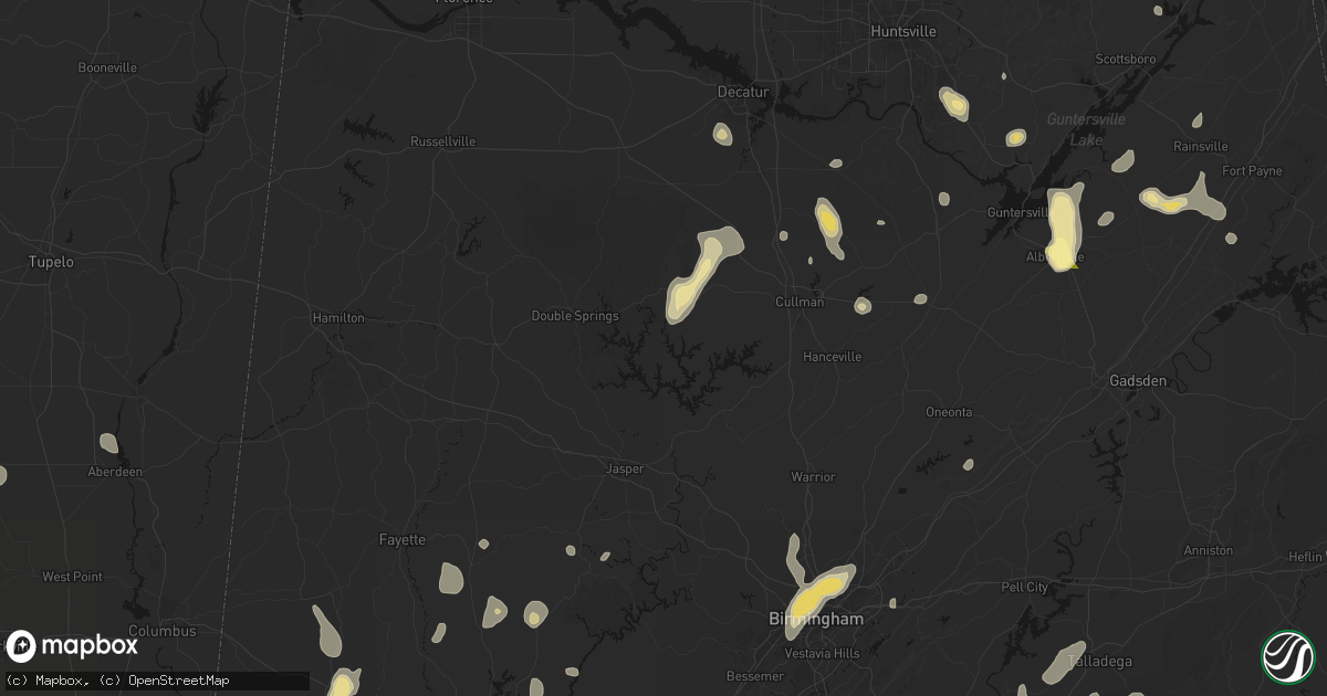 Hail map in Arley, AL on September 21, 2026