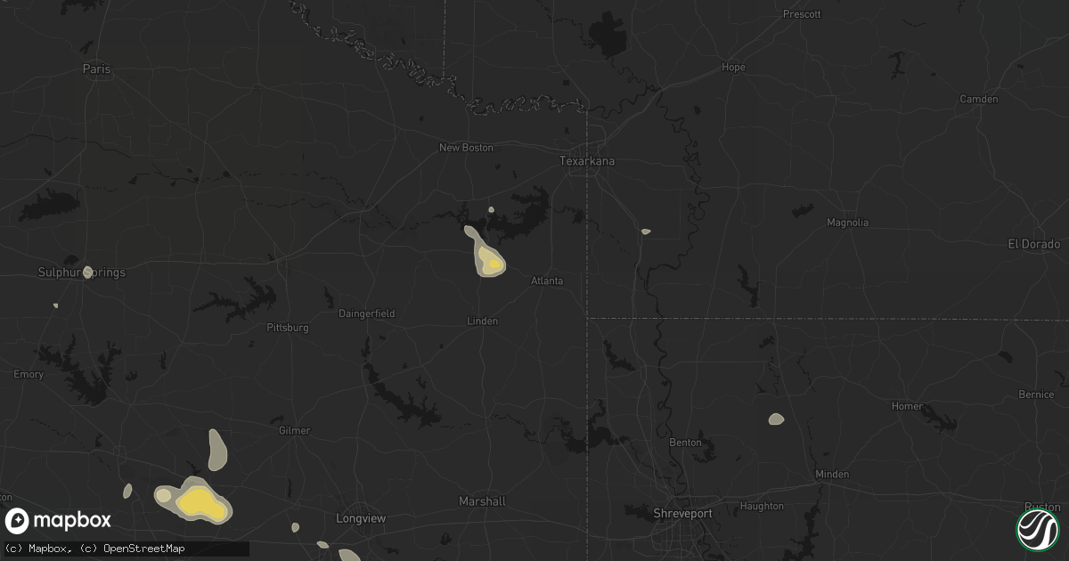 Hail map in Atlanta, TX on September 21, 2026
