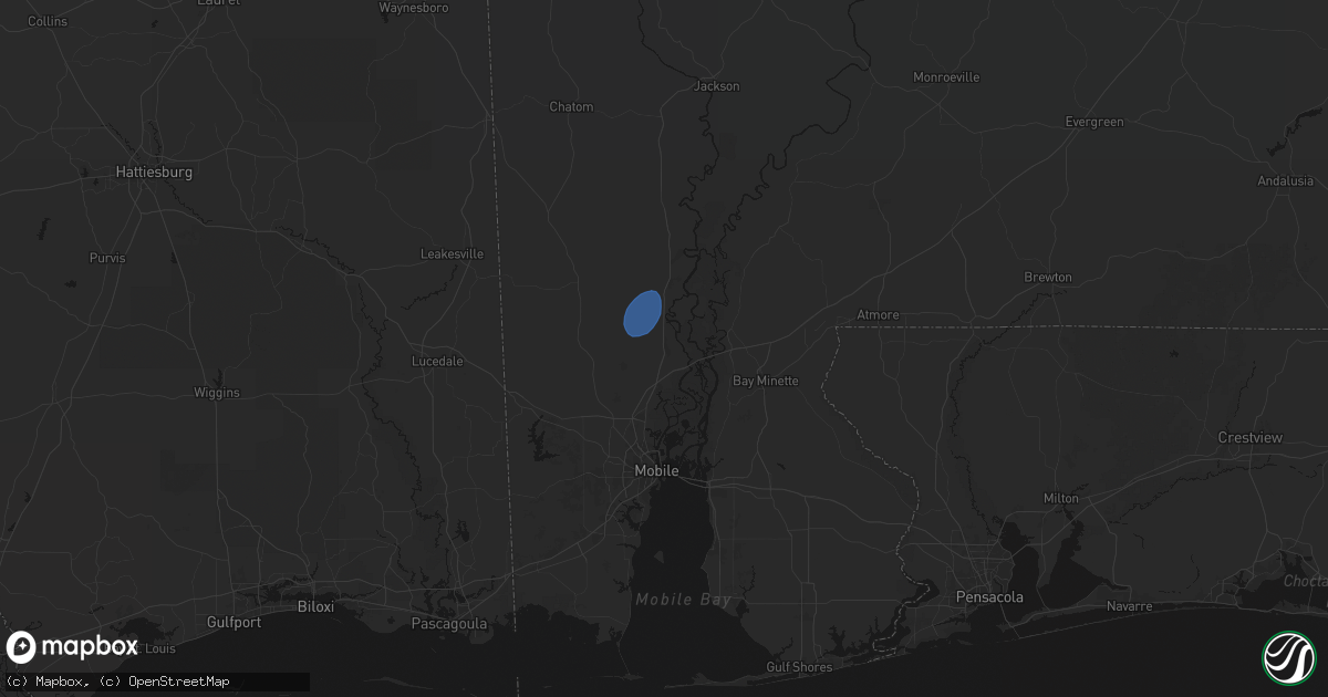 Hail map in Axis, AL on September 21, 2026