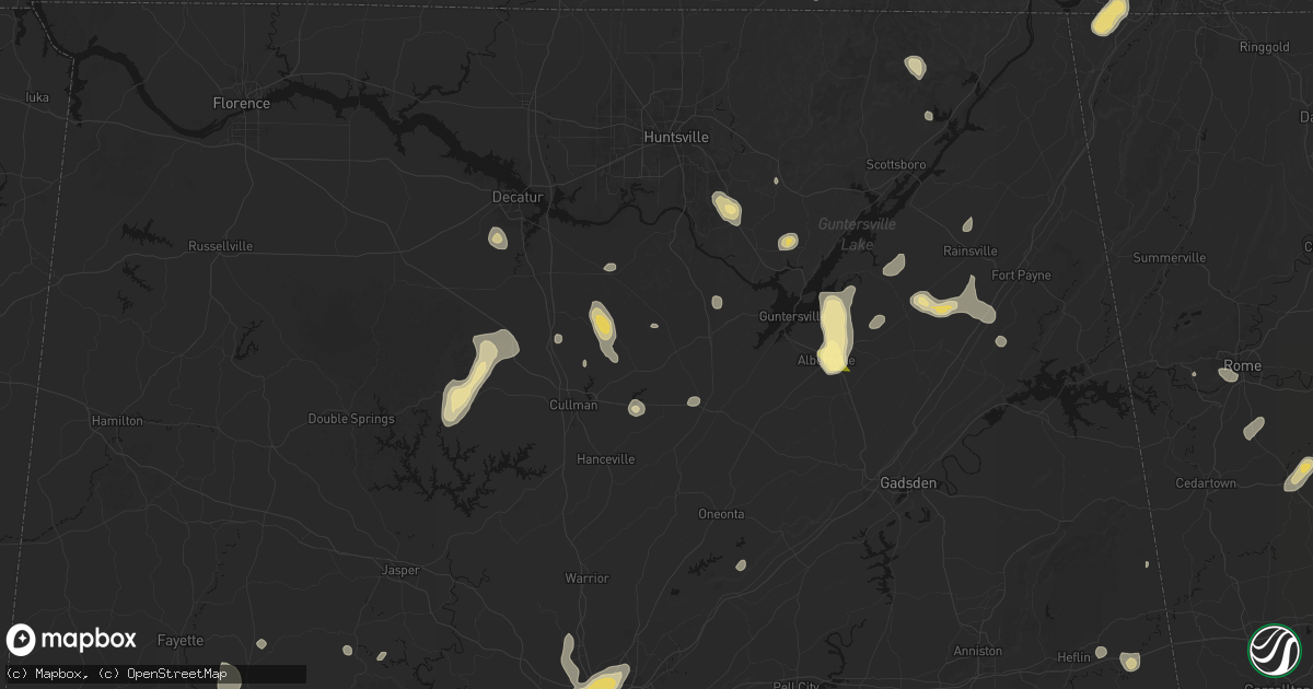 Hail map in Baileyton, AL on September 21, 2026