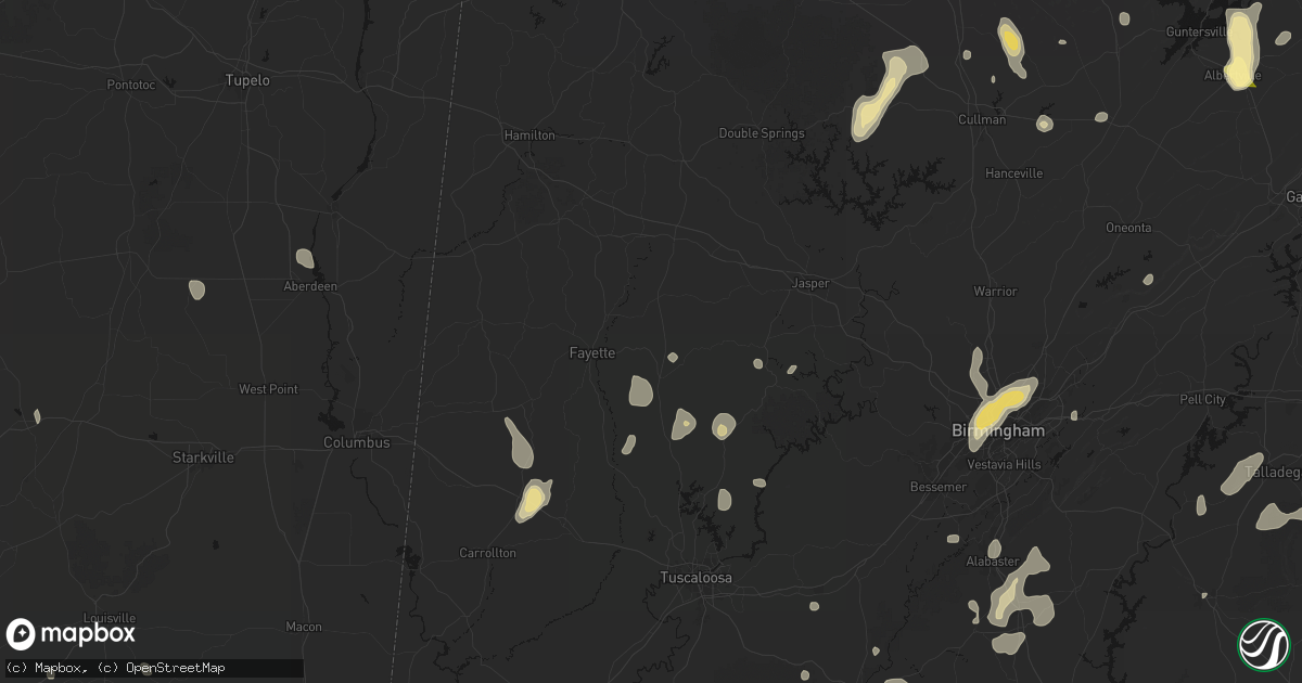 Hail map in Bankston, AL on September 21, 2026
