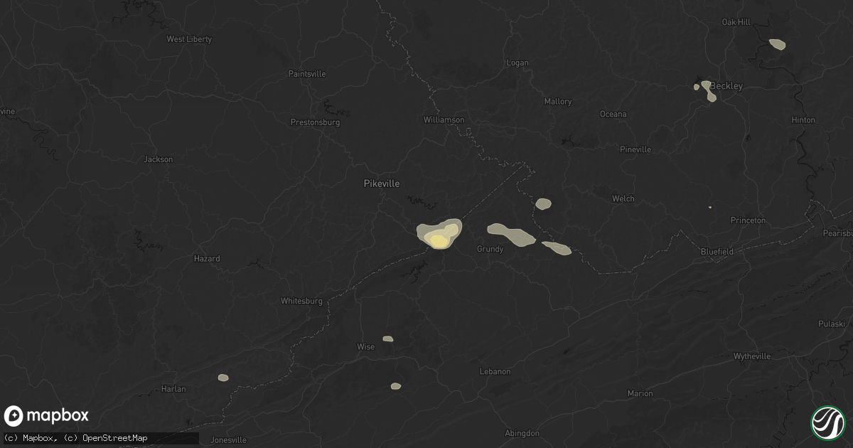 Hail map in Belcher, KY on September 21, 2026