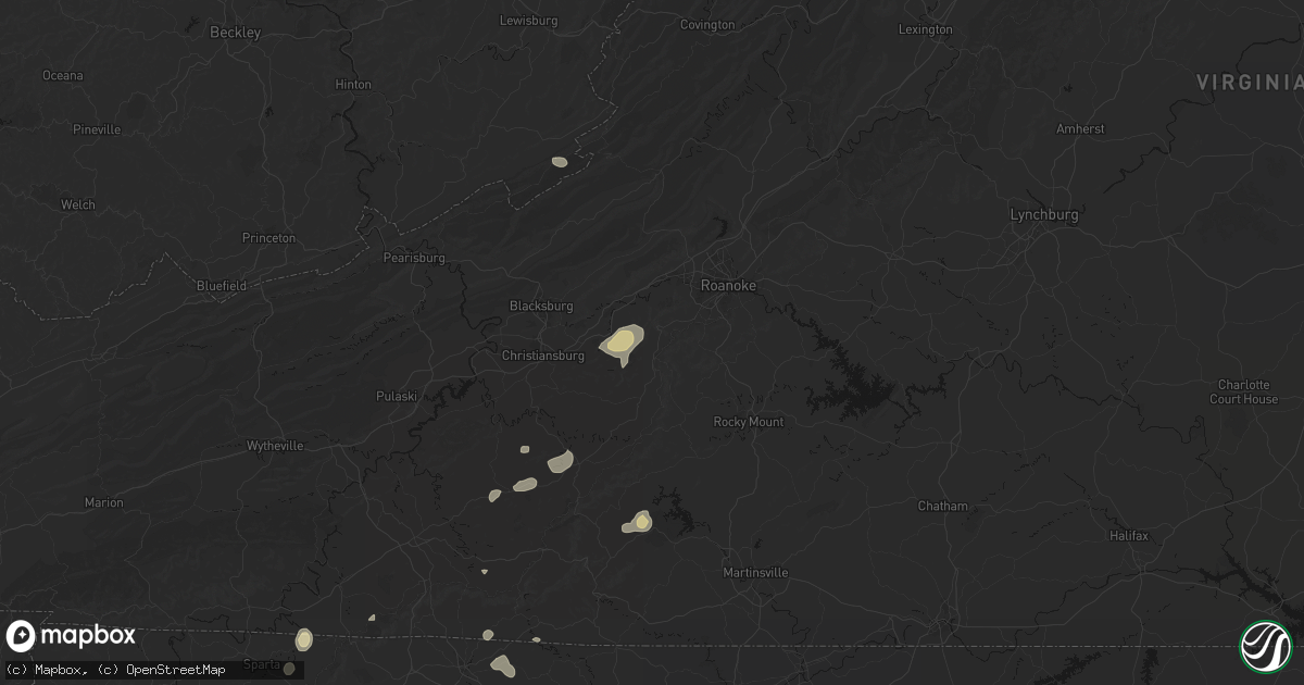 Hail map in Bent Mountain, VA on September 21, 2026
