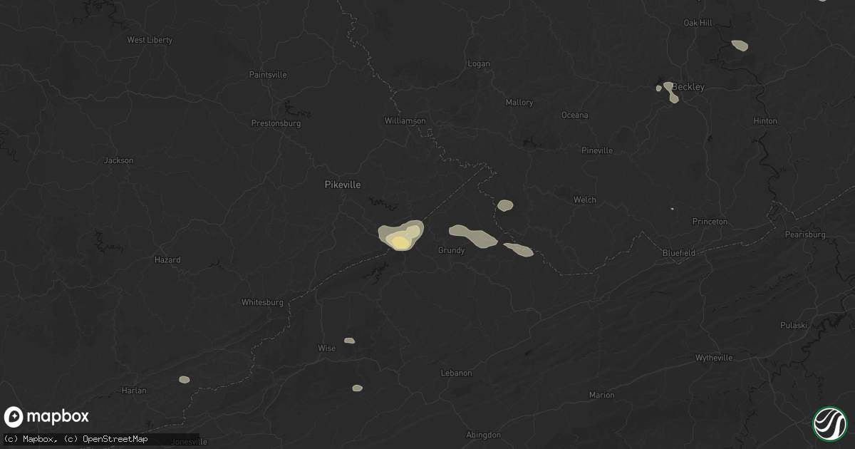 Hail map in Big Rock, VA on September 21, 2026