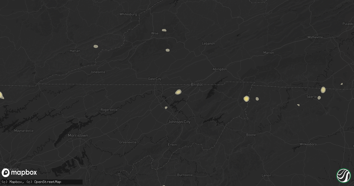Hail map in Blountville, TN on September 21, 2026