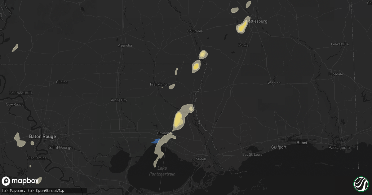 Hail map in Bogalusa, LA on September 21, 2026