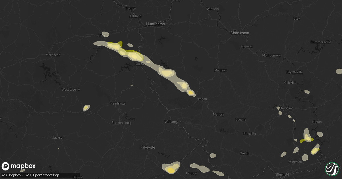 Hail map in Breeden, WV on September 21, 2026