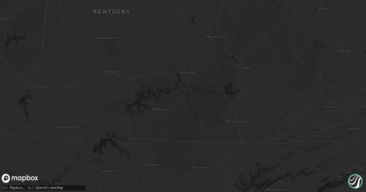 Hail map in Bronston, KY on September 21, 2026