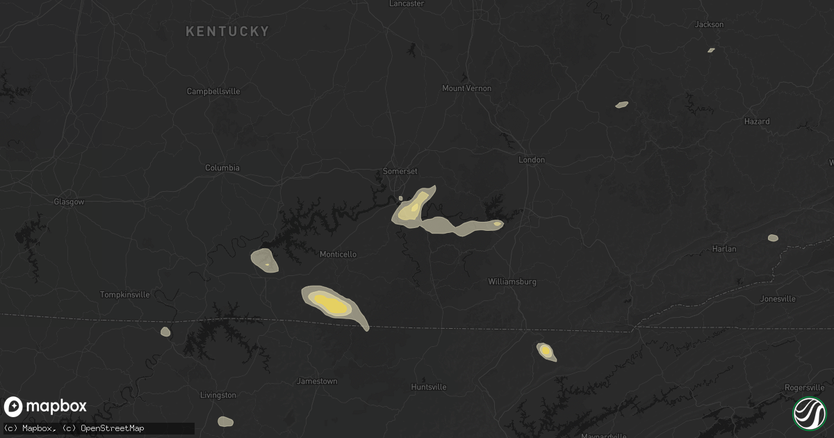 Hail map in Burnside, KY on September 21, 2026
