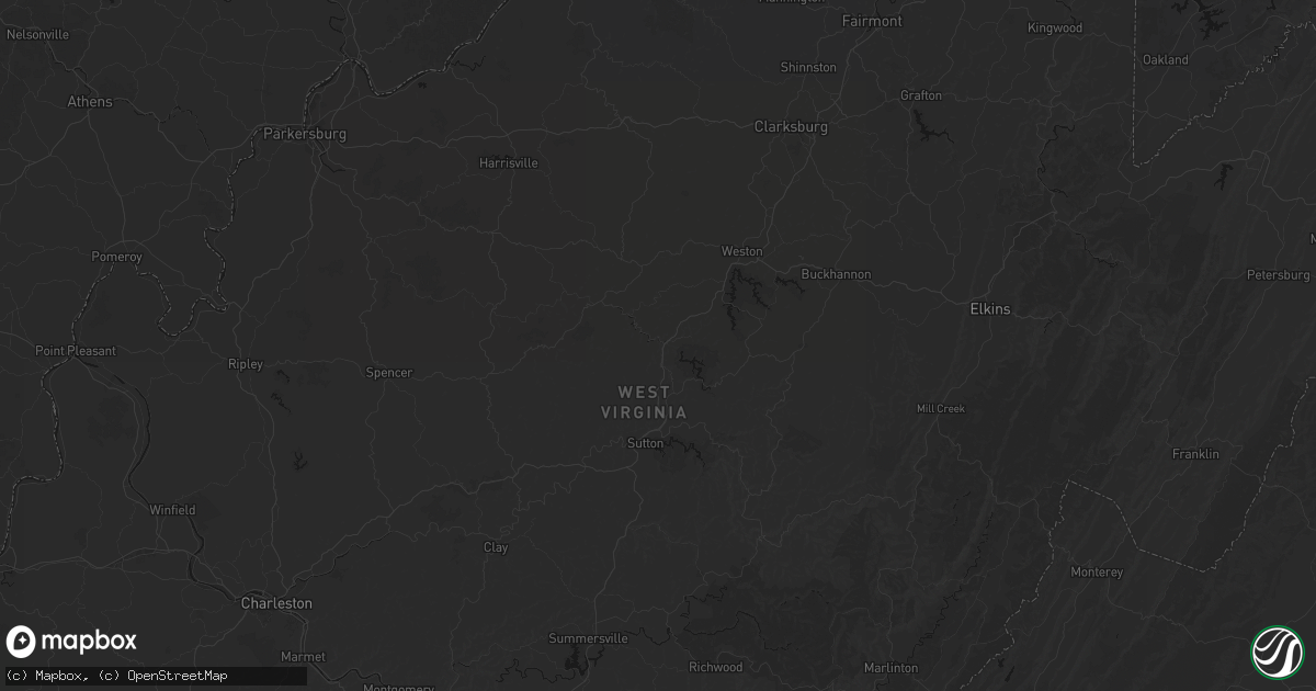 Hail map in Burnsville, WV on September 21, 2026