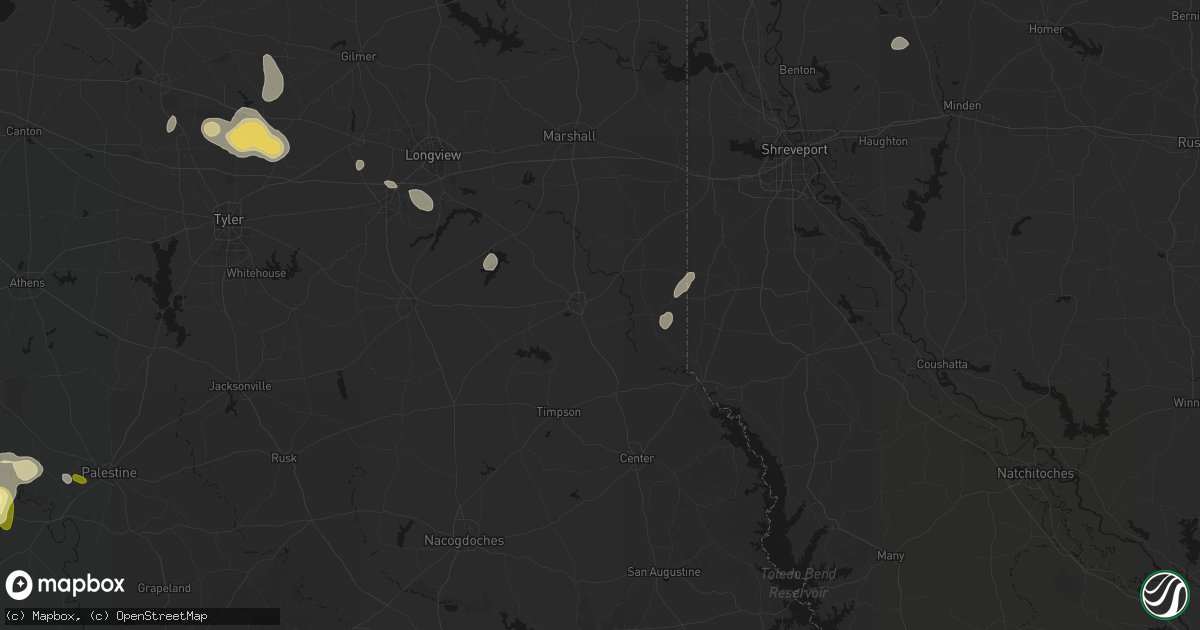 Hail map in Carthage, TX on September 21, 2026