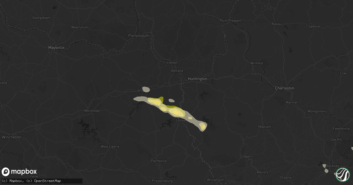 Hail map in Catlettsburg, KY on September 21, 2026