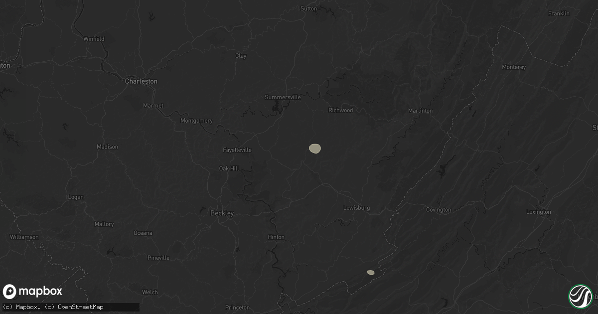 Hail map in Charmco, WV on September 21, 2026