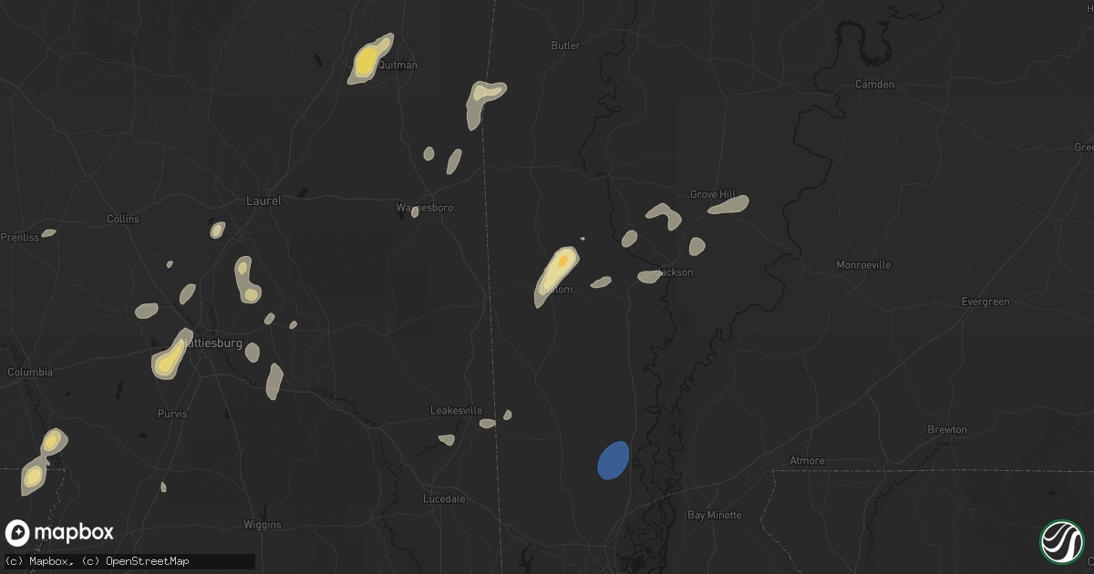 Hail map in Chatom, AL on September 21, 2026
