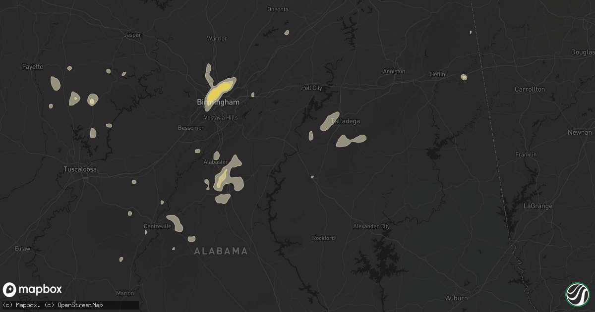 Hail map in Childersburg, AL on September 21, 2026