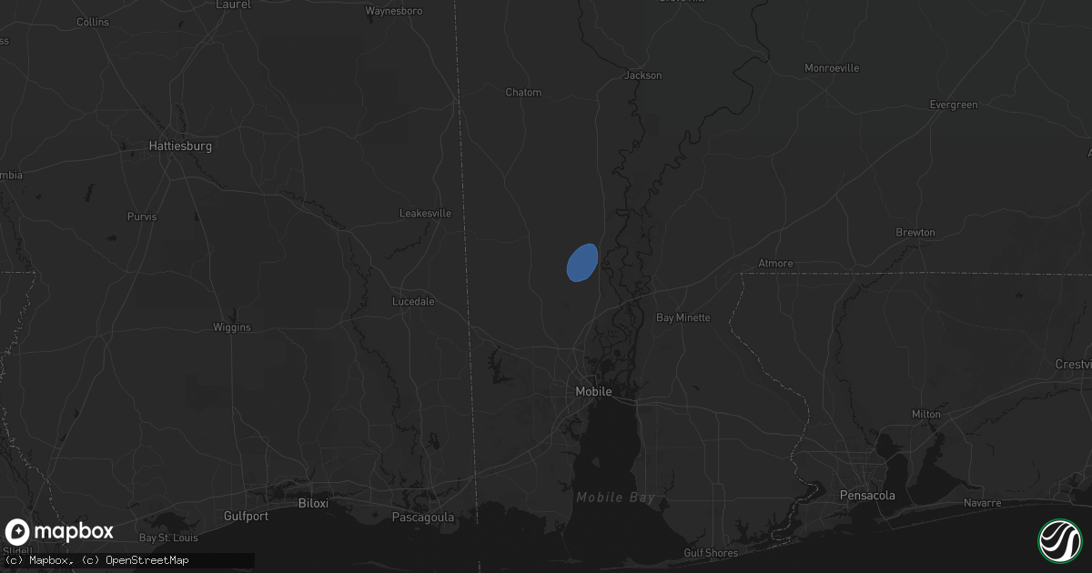 Hail map in Chunchula, AL on September 21, 2026