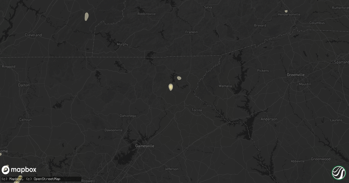 Hail map in Clarkesville, GA on September 21, 2026