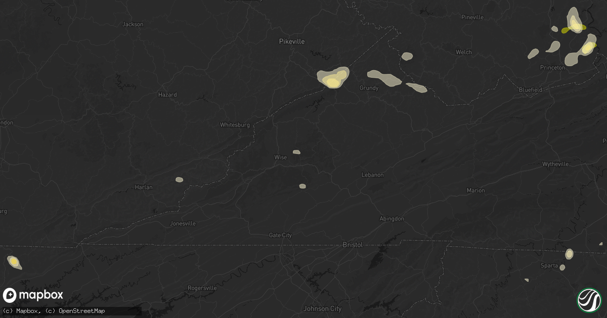 Hail map in Coeburn, VA on September 21, 2026