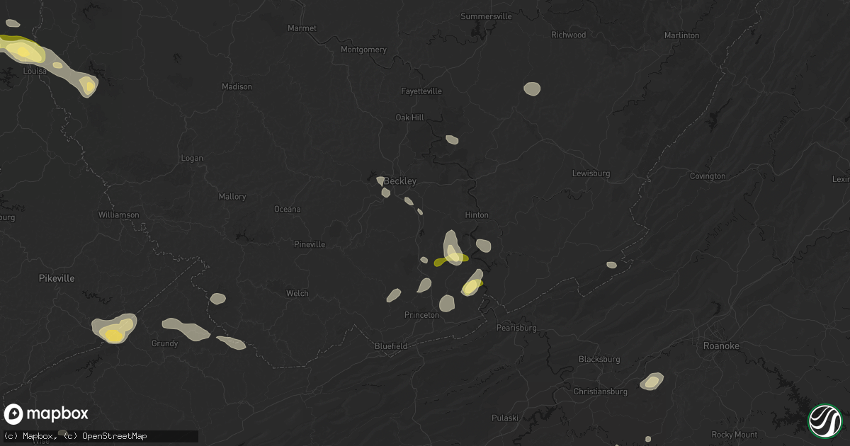 Hail map in Cool Ridge, WV on September 21, 2026