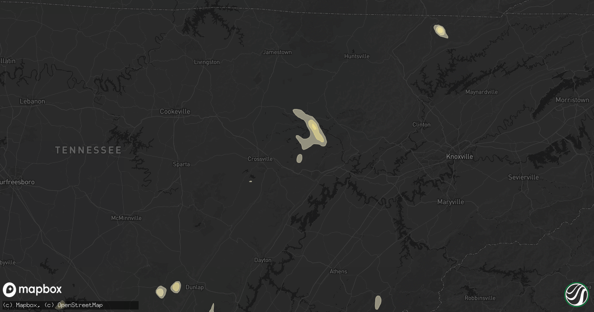 Hail map in Crab Orchard, TN on September 21, 2026