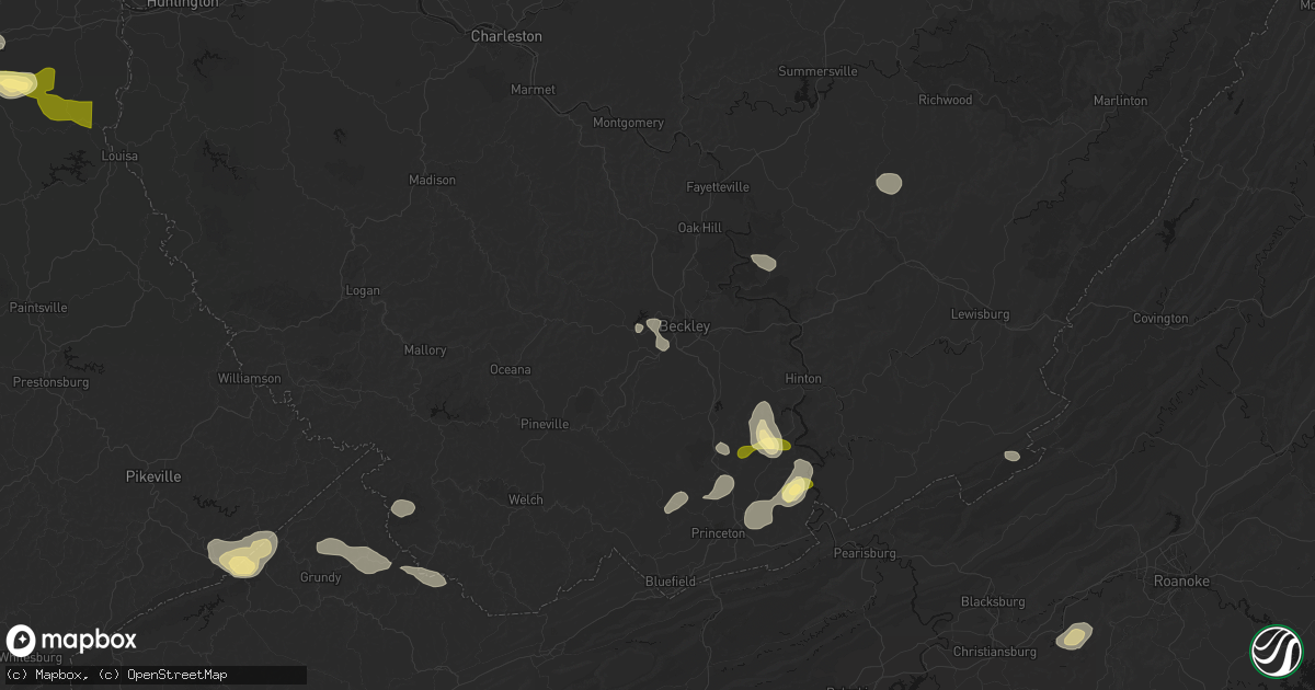 Hail map in Crab Orchard, WV on September 21, 2026