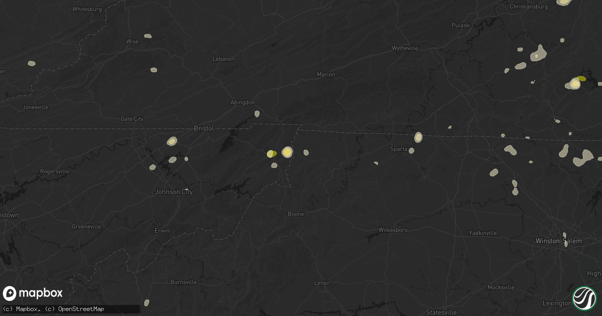 Hail map in Creston, NC on September 21, 2026