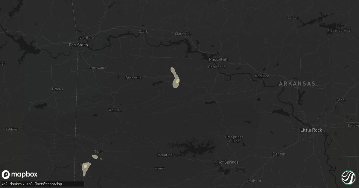 Hail map in Danville, AR on September 21, 2026